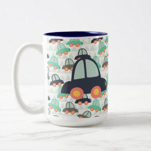 Autos und mehr Autos Zweifarbige Tasse