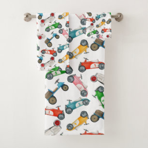 Autos zählen für Kinder Badhandtuch Set
