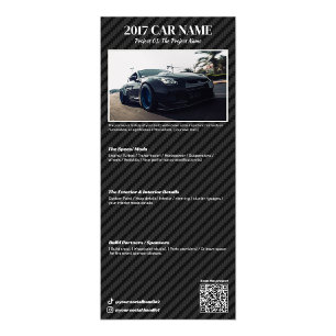 Autoschau-Modifikationsliste Werbekarte