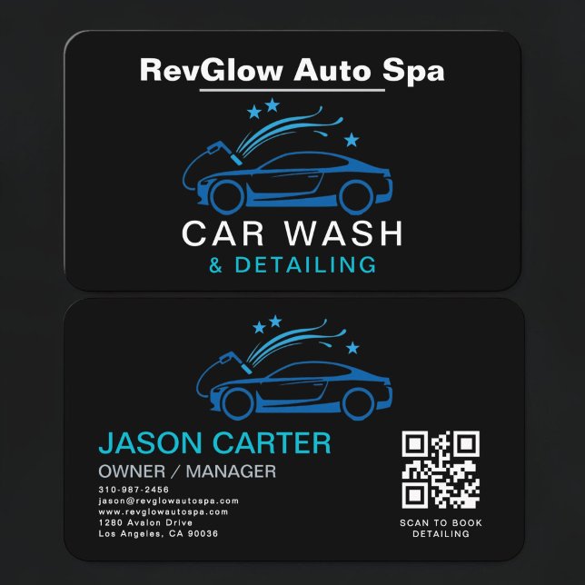 Autoservice & Detailierung QR-Code  Visitenkarte (Von Creator hochgeladen)