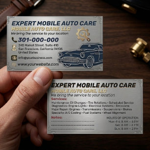 Autoservice & KFZ Klimaanlagen Spezialist Metall A Visitenkarte