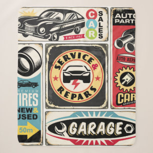 Autoservice und Reparatur der Retroschilder Sammlu Sherpadecke
