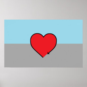 Autosexuelle Pride-Flagge und Symbol Poster
