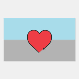 Autosexuelle Pride-Flagge und Symbol Rechteckiger Aufkleber