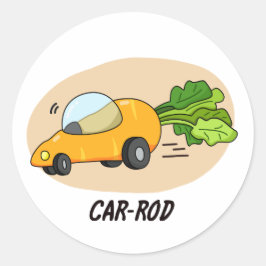 Autostab Funny Carrot Pun Runder Aufkleber