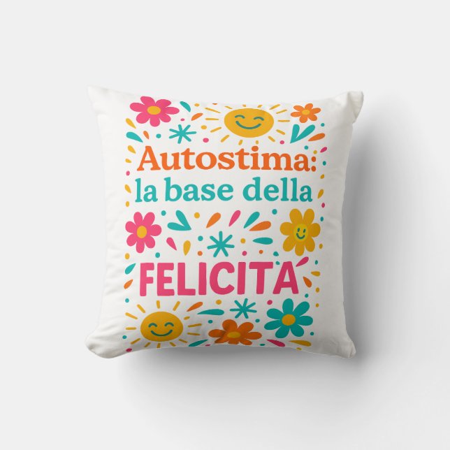 Autostima e felicità kissen (Vorderseite)