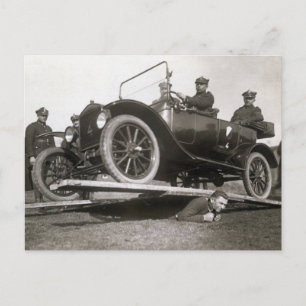 Autostunt Postkarte