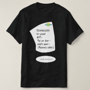 Autotechnologie - Schwarze Buchstaben T-Shirt