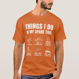 Autoteile Mechaniker Klassische Autosrack Rennspor T-Shirt