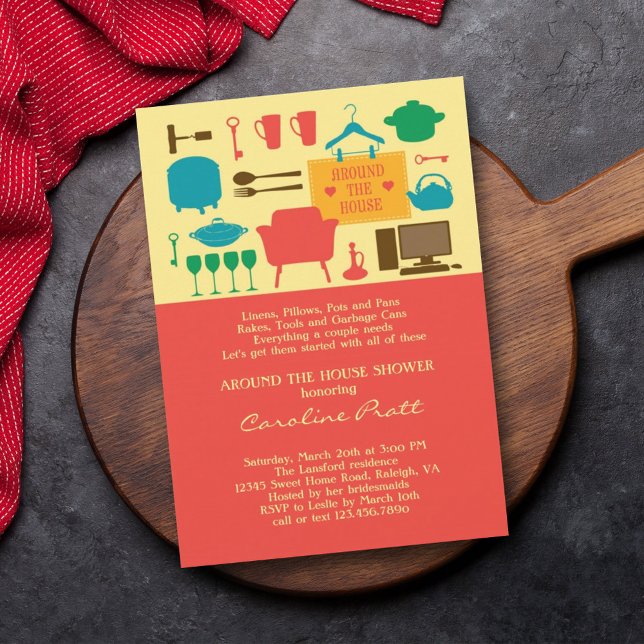 Autour de la maison Invitation de douche nuptiale (Créateur téléchargé)