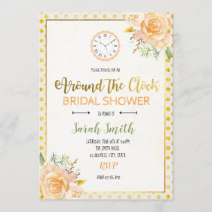 Autour de l'horloge carte nuptiale