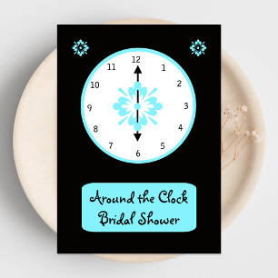 Autour de l'horloge Invitation de la douche nuptia