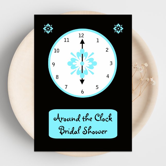 Autour de l'horloge Invitation de la douche nuptia (Créateur téléchargé)