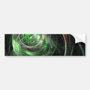 Autour du monde Vert Abstrait Art Sticker