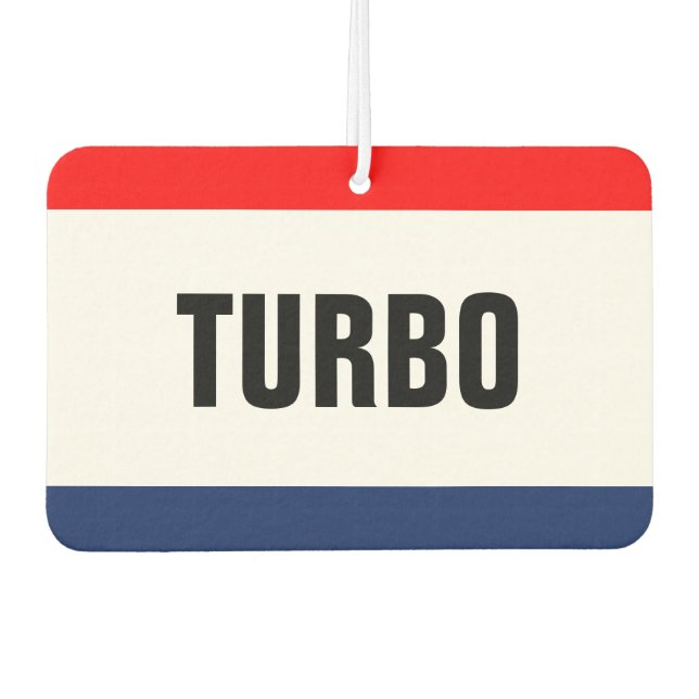 Autoverleih Turbo Werbeaktion individuell anpassba Autolufterfrischer (Vorderseite)