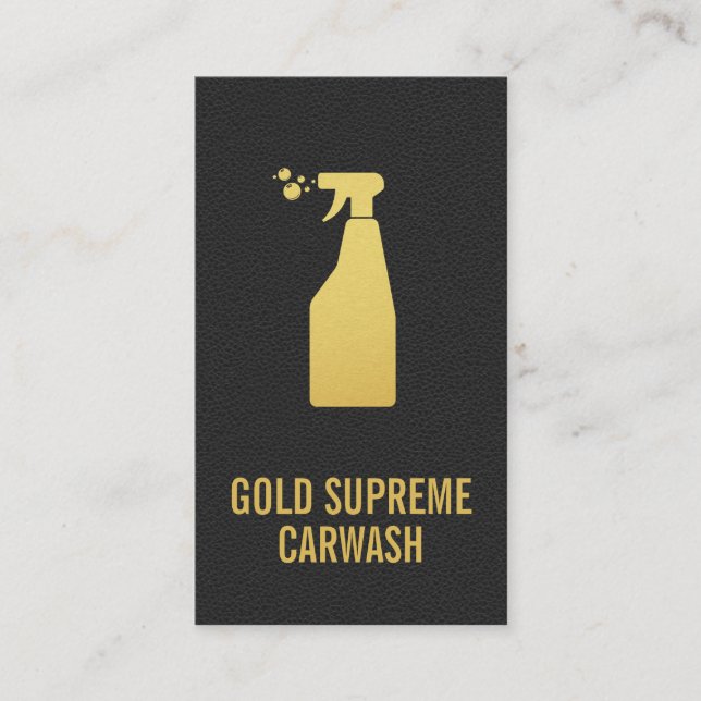 Autoverpflegung | Lederuntergrund Visitenkarte (Vorderseite)