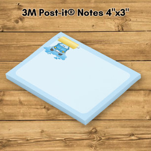 Autowasch-Cartoon Post-it Klebezettel