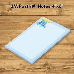 Autowasch-Cartoon Post-it Klebezettel