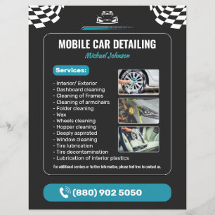 Autowäsche Auto-Detailing Flyer