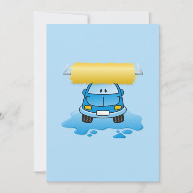 Autowäsche-Cartoon (Vorderseite)