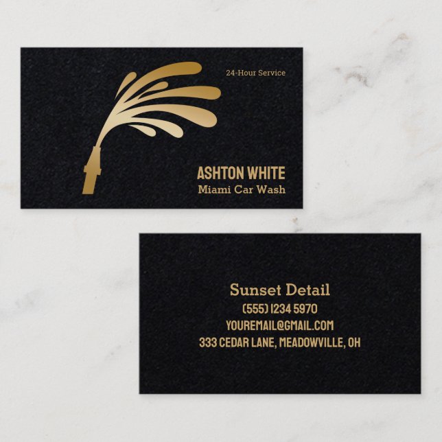 Autowaschen Visitenkarte (Vorne/Hinten)