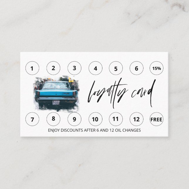 *~* Autowash - Lube QR LOGO Rewards Vielen Dank Treuekarte (Vorderseite)