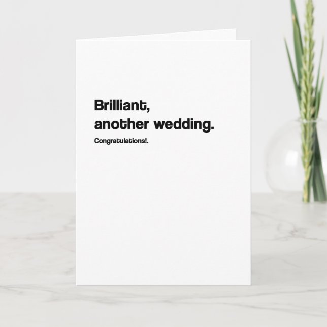 Autre carte Mariage amusante Mariage (Devant)