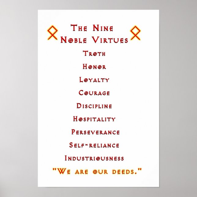 Autre Nine Noble Virtues Poster (Devant)