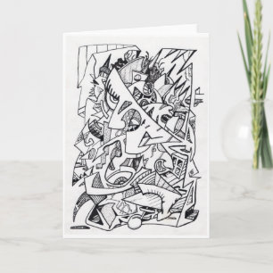 Autres plans de ici, carte de dessin d'encre
