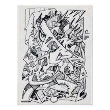 Autres plans d'ici, encre tirant Glossy Poster
