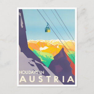 Autriche carte postale voyage vintage