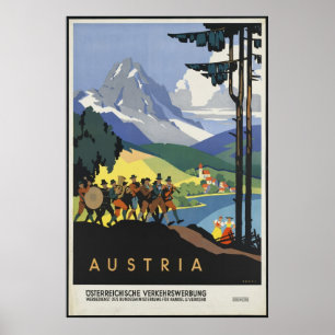 Autriche Poster Vintage voyage et Imprimés rétros