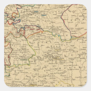 Autriche, Prusse, Confed Germanique, Pologne Quadratischer Aufkleber