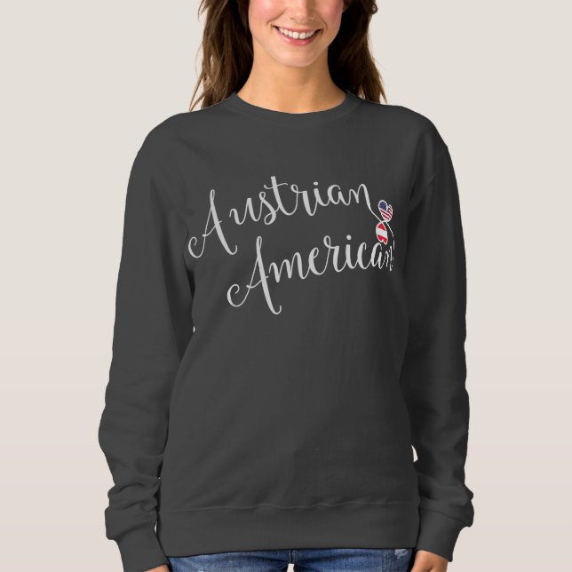 Autrichien Américain Entwinted Hearts Sweatshirt (Devant)