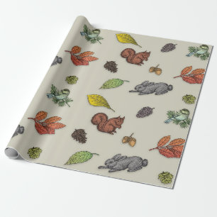 Autum Animals Geschenkpapier