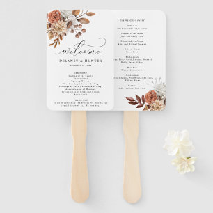 Autum Rustic Floral, Hochzeit im Herbst Programm Fächer