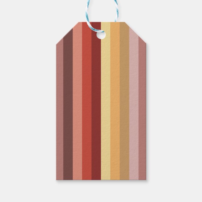 AUTUMENFARBSTRIPEN GESCHENKANHÄNGER (Vorderseite)