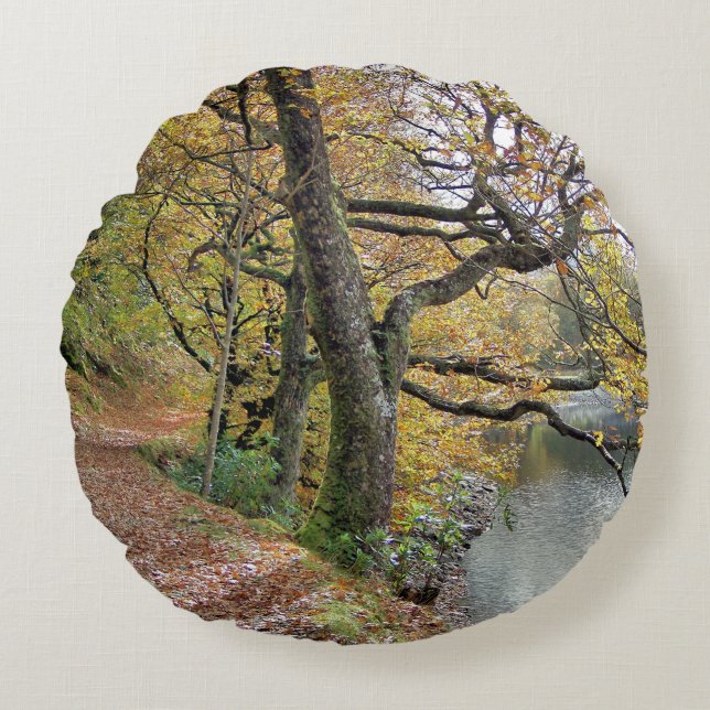 AUTUMMER AM SEE RUNDES KISSEN (Vorderseite)