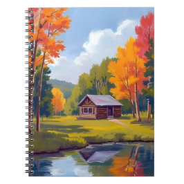 Autumn Abode Lakeside Cottage Notizblock
