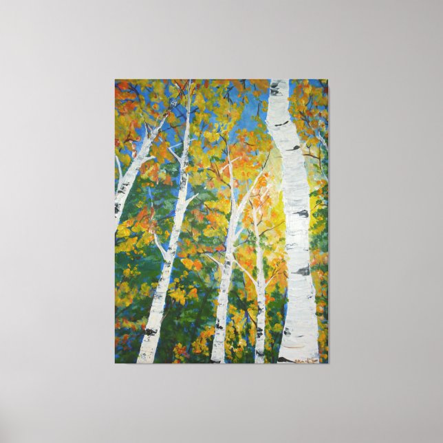 Autumn Aspen Poster Leinwanddruck (Vorderseite)