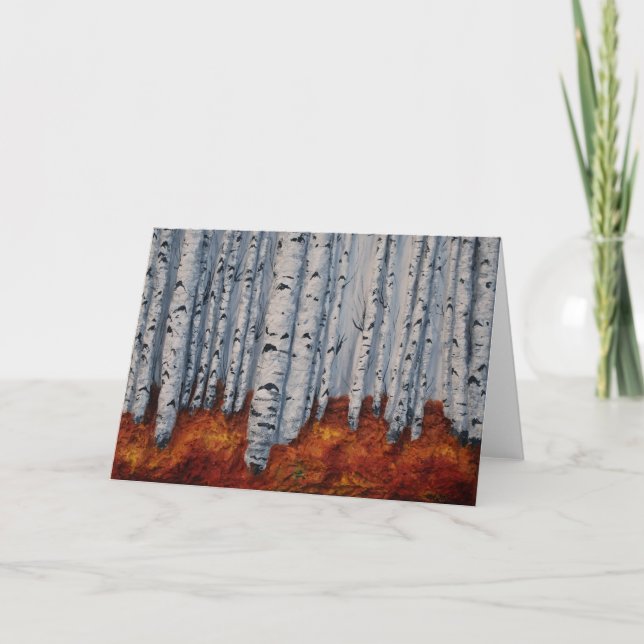 Autumn Aspens Greeting Card Artist Alison Galvan Karte (Vorderseite)