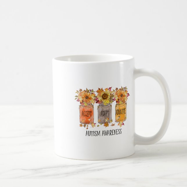 Autumn Autismus Awareness Accept Adaptation Advoca Kaffeetasse (Rechts)