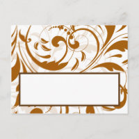 Autumn (Autumn) der Platzkarte Damask