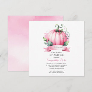 Autumn Baby Shower Little Pumpkin Sip und See Einladung
