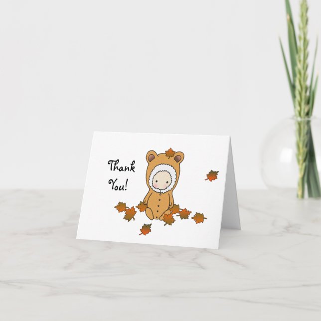 Autumn Baby Showroom Dankeschön Card Dankeskarte (Vorderseite)