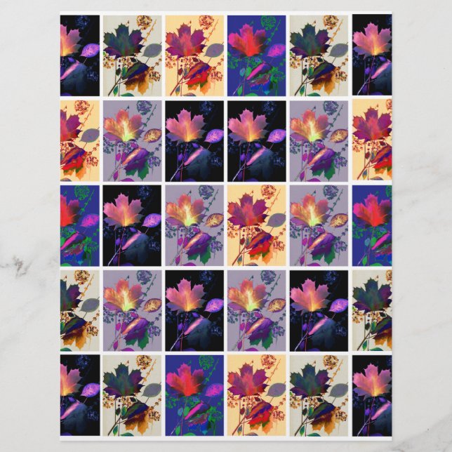 Autumn belässt Rustic Patchwork Scrapbook Paper (Vorderseite)