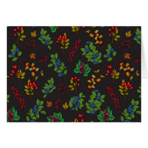 Autumn berries on chocolate brown