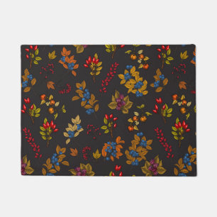 Autumn berries on chocolate brown 2 fußmatte