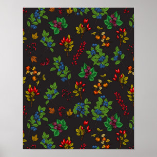 Autumn Berries Poster