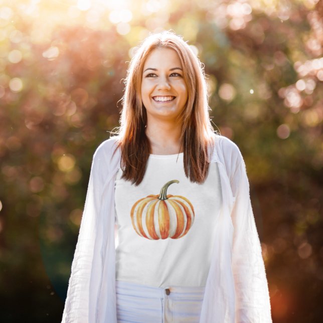 Autumn Bliss Watercolor Pumpkin T-Shirt (Von Creator hochgeladen)